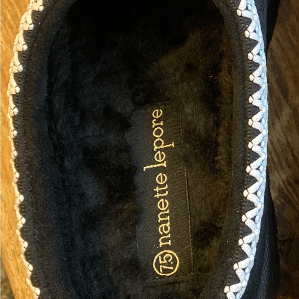 Nanette Lepore Black and White Platform Mules - Picture 3 of 3